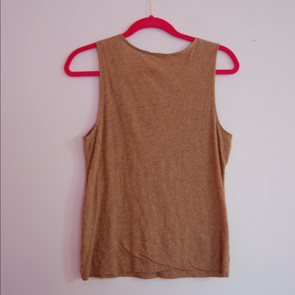 J Crew Sequin Henley Shell Tank Top Gold - Picture 7 of 8